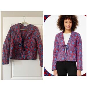 Roller Rabbit Blue and Red Patterned Blazer
